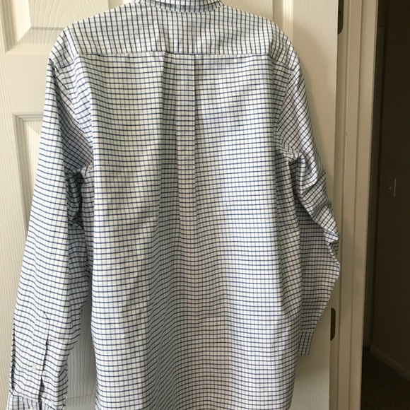 Blue plaid button down - Picture 2 of 4